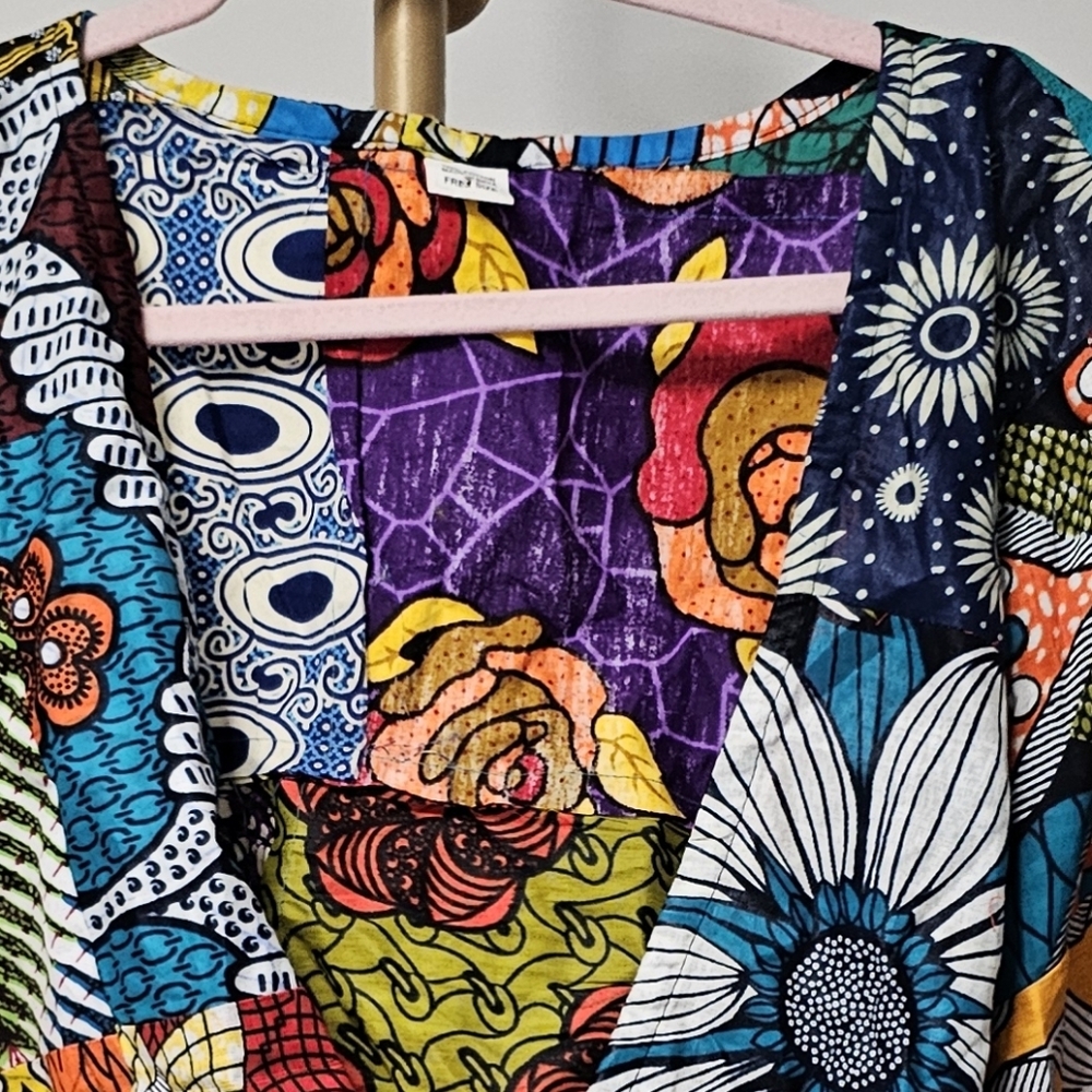 Ankara Peplum Vibrant Multicolor Patchwork Crop W… - image 8